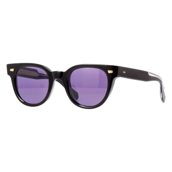 New CUTLER AND GROSS Black Round 1392 01 Sunglasses Women - Picture 1 of 4